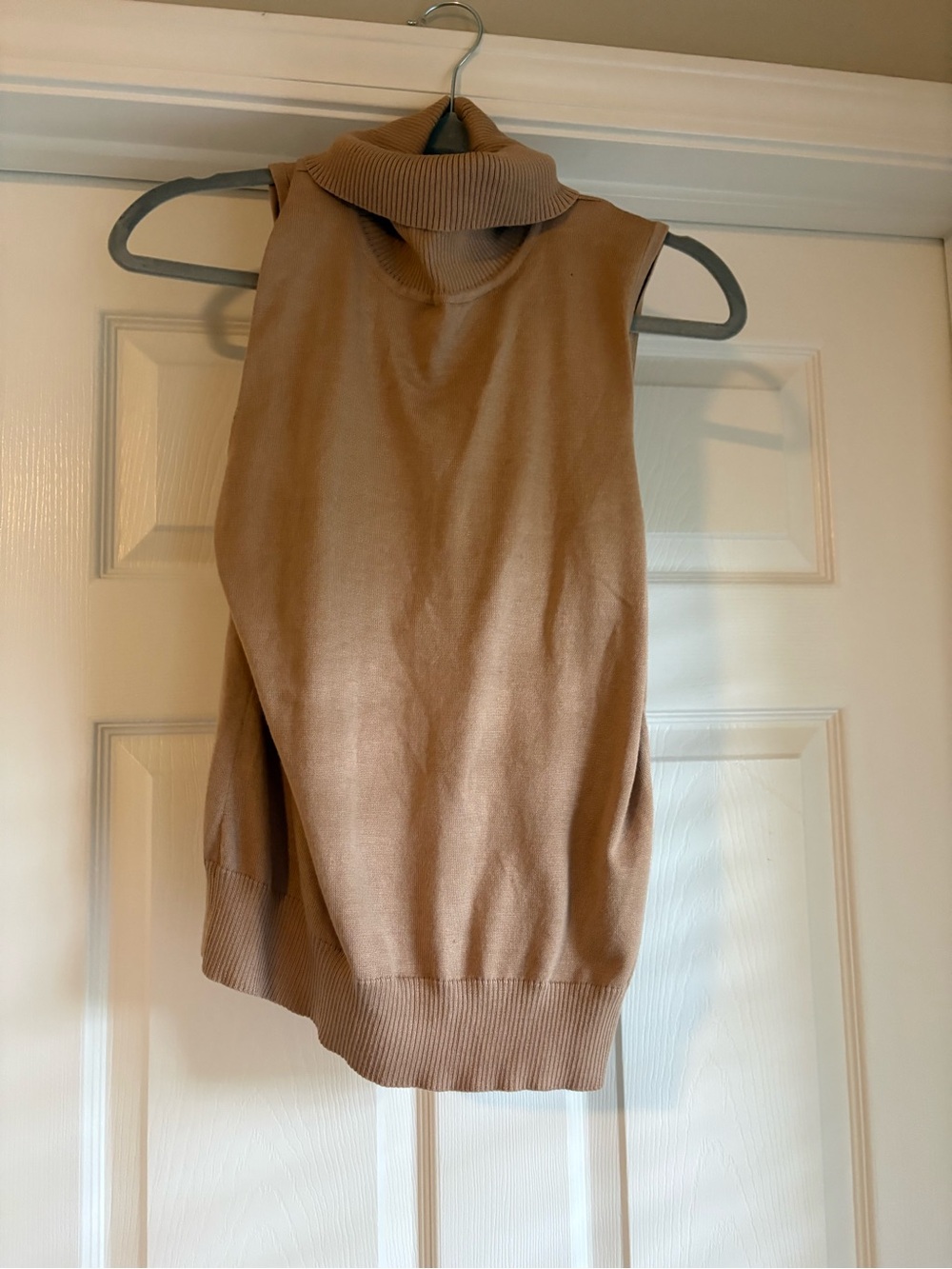 Tan sweater tank top